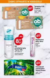 Gazetka promocyjna Żabka - Gazetka - ważna od 26.01 do 26.01.2022 - strona 45 - produkty: Top, Tampony, Velvet, Chusteczki, Suplement diety, O.B., Fa