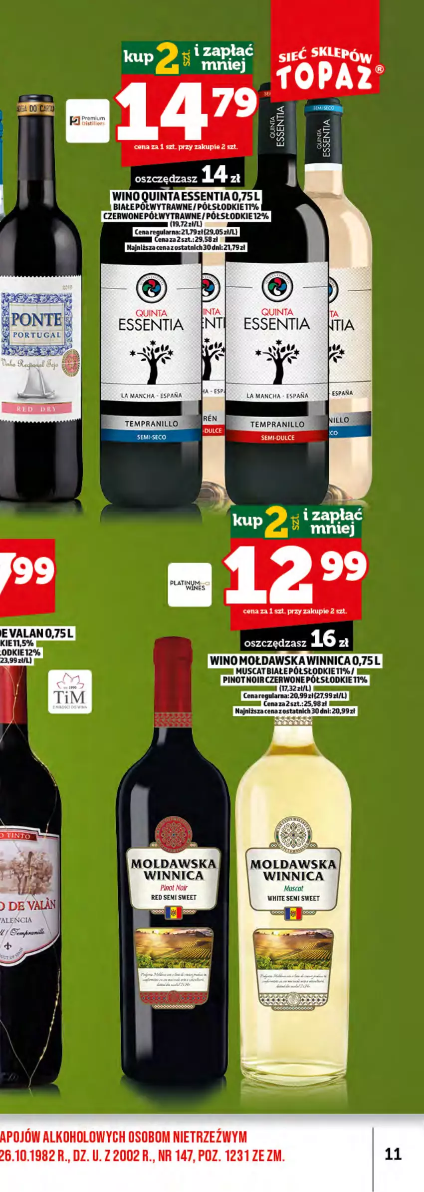 Gazetka promocyjna Topaz - Gazetka - ważna 02.05 do 31.05.2025 - strona 24 - produkty: Mus, Por, Wino