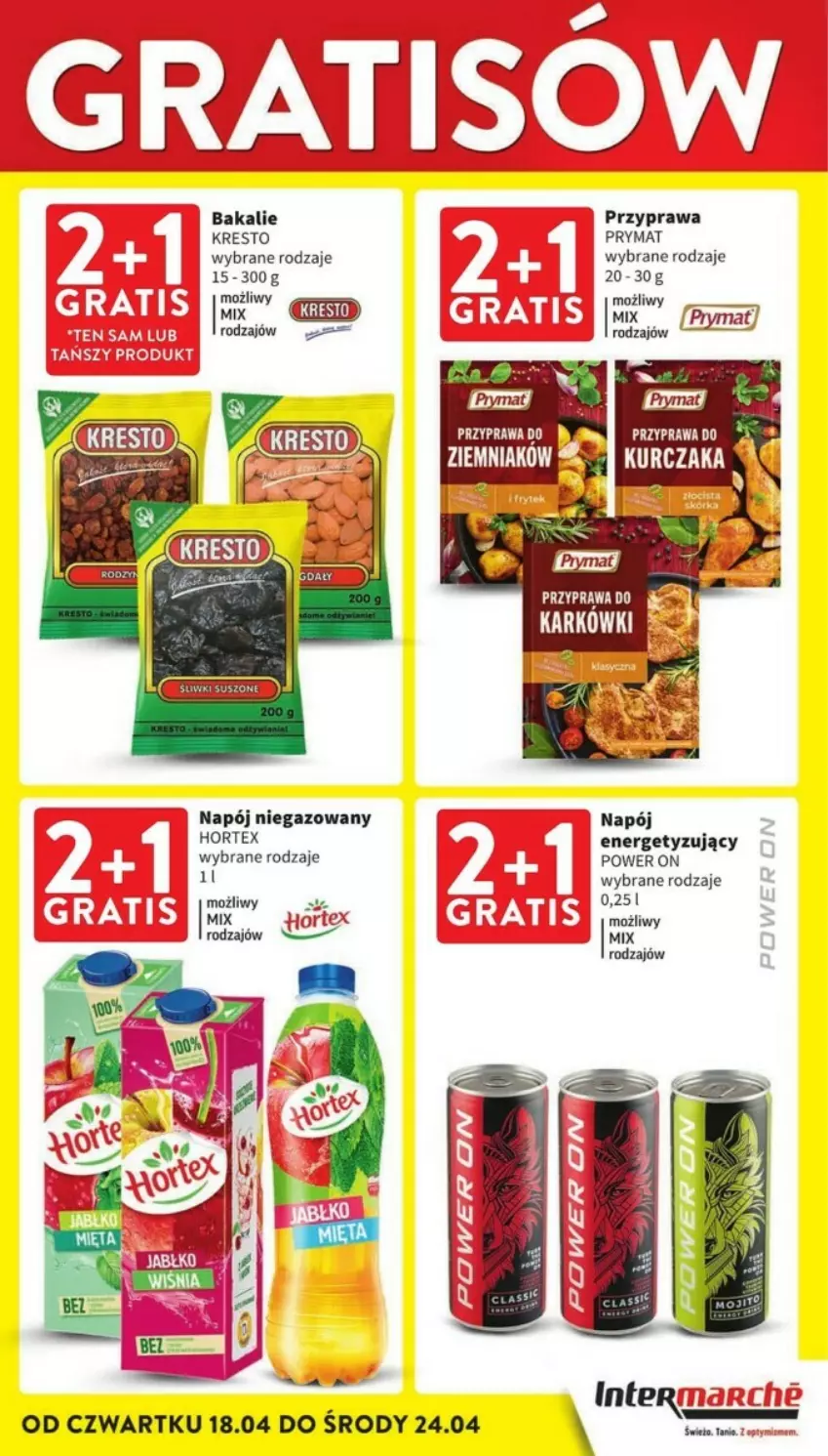 Gazetka promocyjna Intermarche - ważna 18.04 do 24.04.2024 - strona 36 - produkty: Hortex, Napój, Napój niegazowany, Prymat