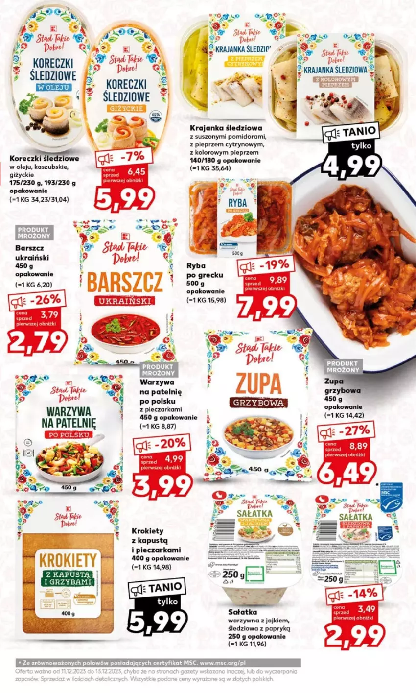 Gazetka promocyjna Kaufland - ważna 11.12 do 13.12.2023 - strona 11 - produkty: Kapustą, Krajanka śledziowa, Krokiety, Olej, Piec, Pieczarka, Pieprz, Sałat, Sałatka, Sałatka warzywna, Warzywa