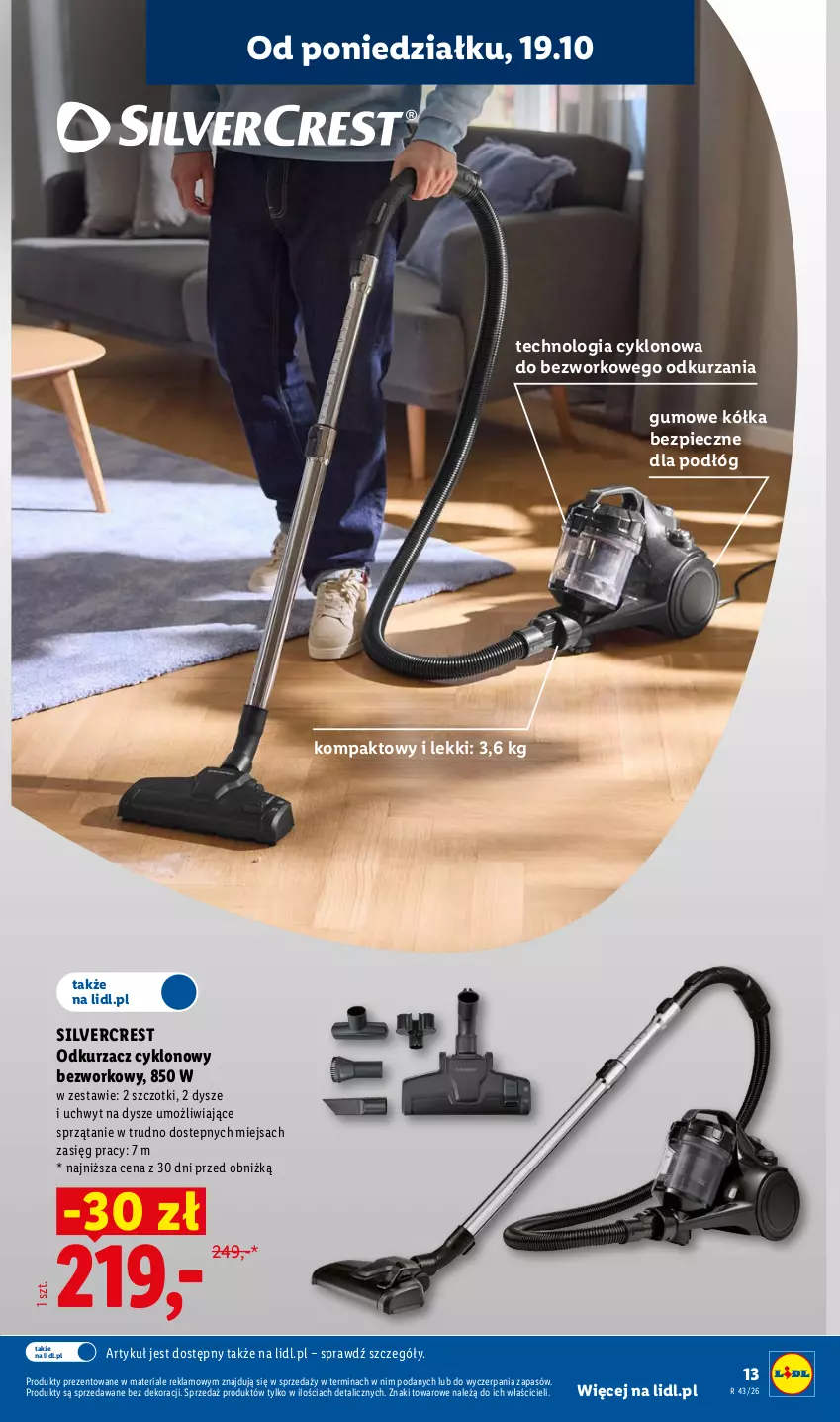 Gazetka promocyjna Lidl - Katalog - ważna 19.10 do 24.10.2026 - strona 13 - produkty: Odkurzacz, Piec, Silvercrest, Sprzątanie