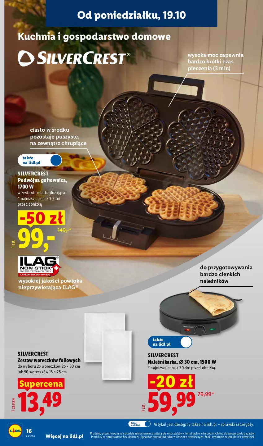Gazetka promocyjna Lidl - Katalog - ważna 19.10 do 24.10.2026 - strona 16 - produkty: Gofrownica, Kuchnia, Miarka, Piec, Silvercrest, Sok