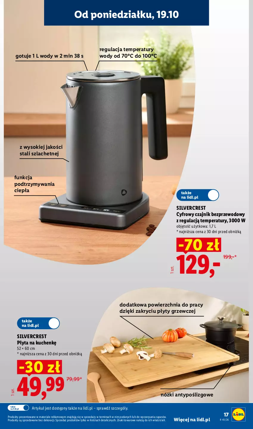 Gazetka promocyjna Lidl - Katalog - ważna 19.10 do 24.10.2026 - strona 17 - produkty: Czajnik, Płyta, Silvercrest, Sok