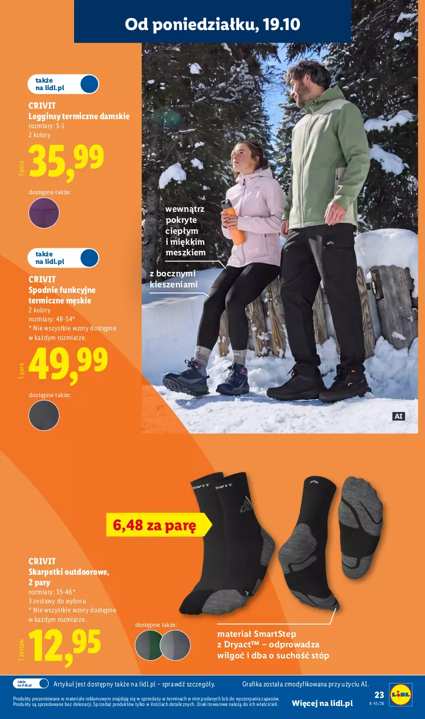 Gazetka promocyjna Lidl - Katalog - ważna 19.10 do 24.10.2026 - strona 25 - produkty: Gin, Gra, Grafika, Karp, Legginsy, LG, Skarpetki, Spodnie