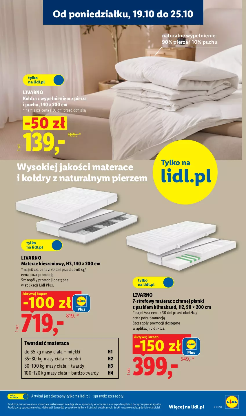 Gazetka promocyjna Lidl - Katalog - ważna 19.10 do 24.10.2026 - strona 31 - produkty: Ivar, Kołdra, Materac, Sok, Tera