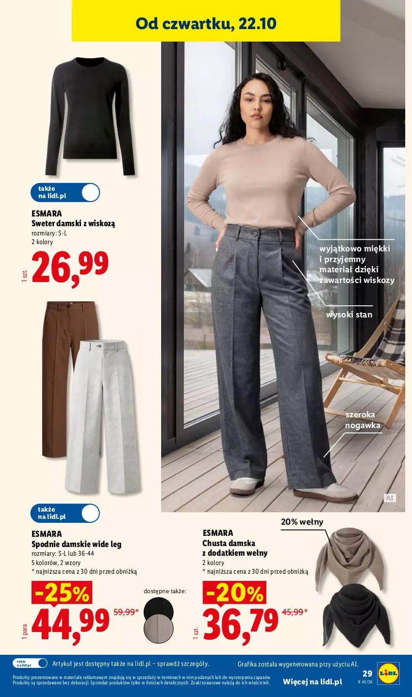 Gazetka promocyjna Lidl - Katalog - ważna 19.10 do 24.10.2026 - strona 37 - produkty: Chusta, Gra, Grafika, Sok, Spodnie, Sweter