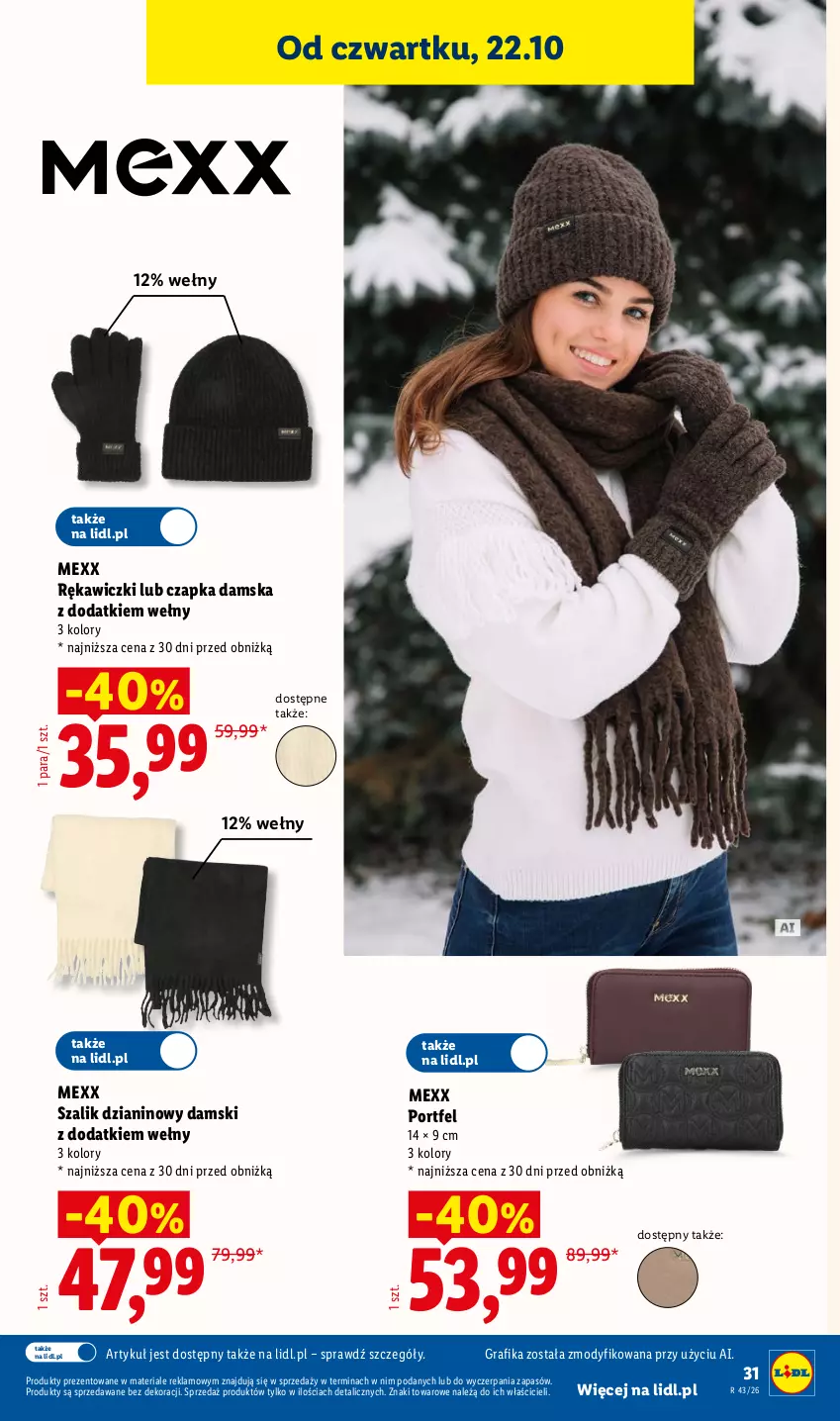 Gazetka promocyjna Lidl - Katalog - ważna 19.10 do 24.10.2026 - strona 39 - produkty: Czapka, Gra, Grafika, Mexx, Por, Szal