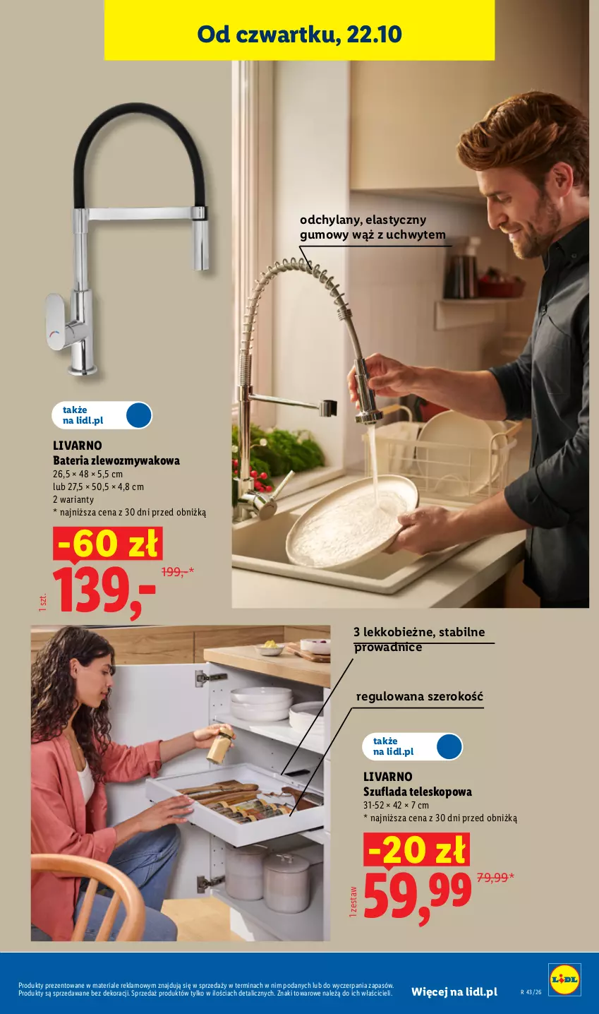 Gazetka promocyjna Lidl - Katalog - ważna 19.10 do 24.10.2026 - strona 43 - produkty: Bateria, Ivar, Teleskop, Zlew, Zlewozmywak