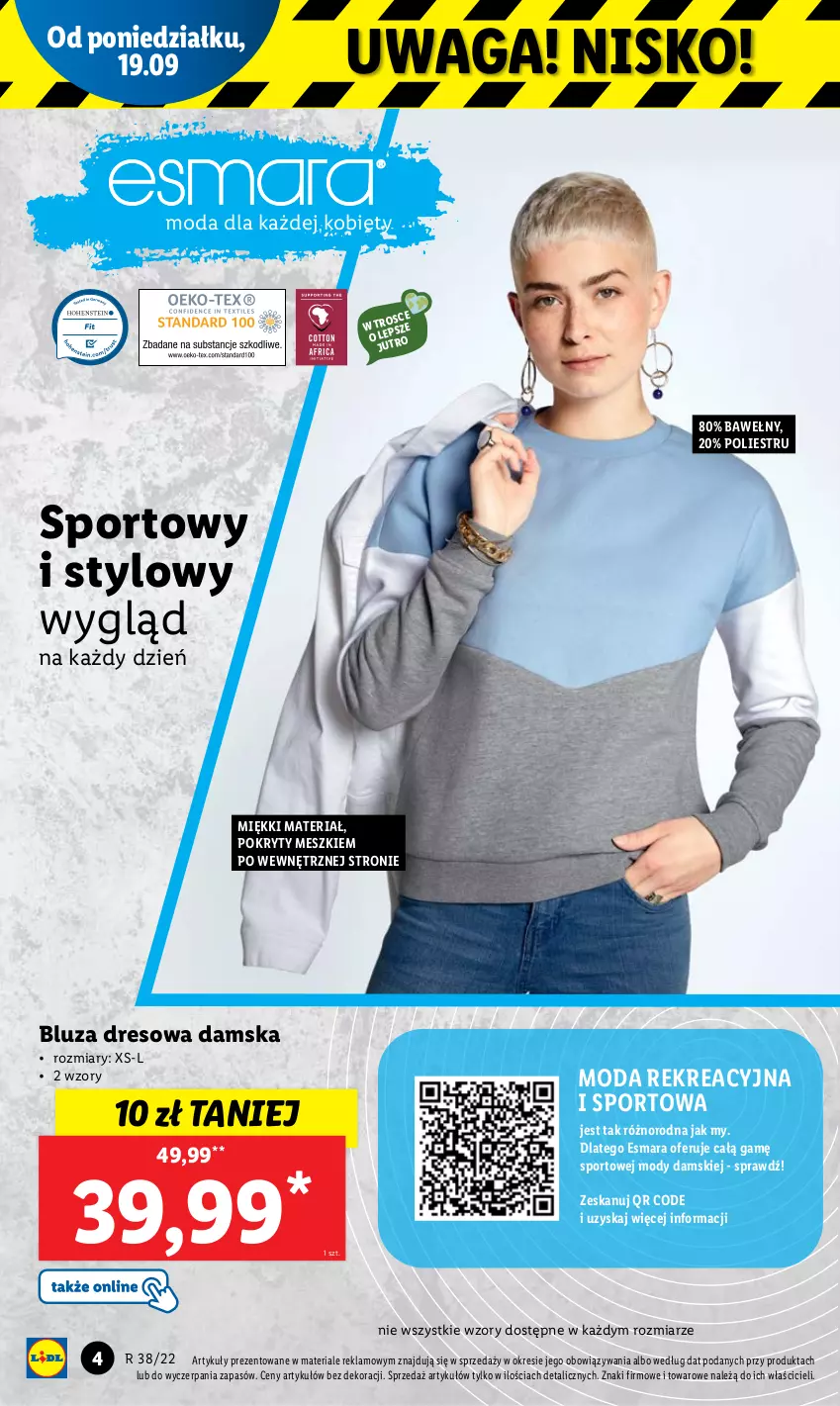 Gazetka promocyjna Lidl - GAZETKA - ważna 19.09 do 24.09.2022 - strona 6 - produkty: Bluza, Bluza dresowa, Dres, Moda, Por, Sport, Waga