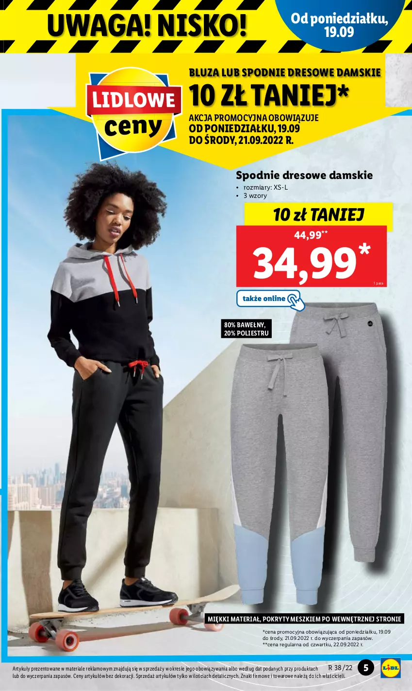 Gazetka promocyjna Lidl - GAZETKA - ważna 19.09 do 24.09.2022 - strona 7 - produkty: Bluza, Dres, Spodnie, Spodnie dresowe, Waga