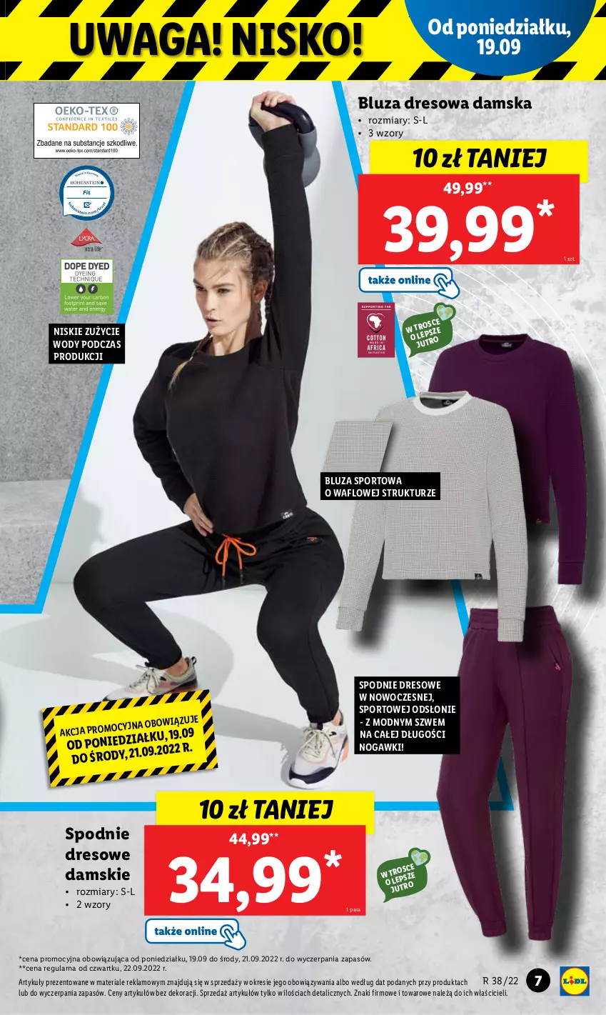 Gazetka promocyjna Lidl - GAZETKA - ważna 19.09 do 24.09.2022 - strona 9 - produkty: Bluza, Bluza dresowa, Dres, Por, Spodnie, Spodnie dresowe, Sport, Waga