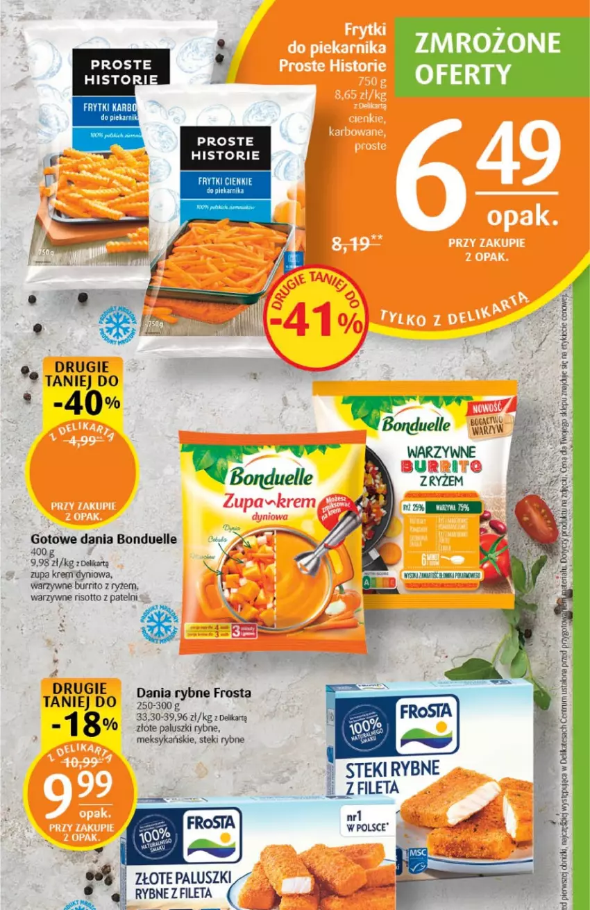 Gazetka promocyjna Delikatesy Centrum - Gazetka DC02 - ważna 12.01 do 18.01.2023 - strona 19 - produkty: Bonduelle, Frosta, Frytki, Paluszki rybne, Piekarnik, Rum, Ryż, Stek, Zupa