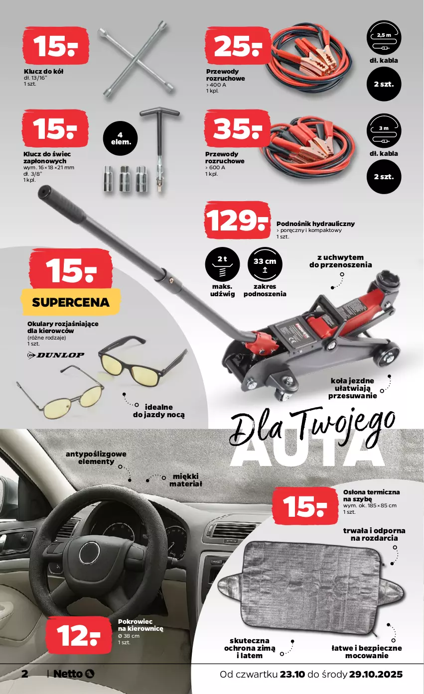 Gazetka promocyjna Netto - Od Czwartku Przemysłowa - ważna 23.10 do 29.10.2025 - strona 2 - produkty: Dźwig, Piec, Pokrowiec, Pokrowiec na kierownicę, Por