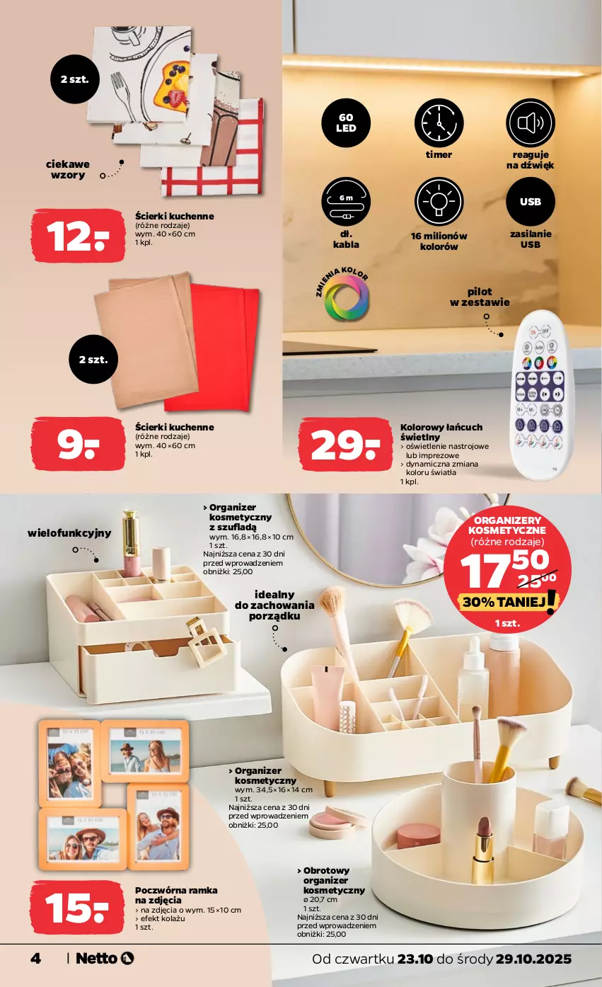 Gazetka promocyjna Netto - Od Czwartku Przemysłowa - ważna 23.10 do 29.10.2025 - strona 4 - produkty: Lion, Organizer, Por, Ramka, Silan