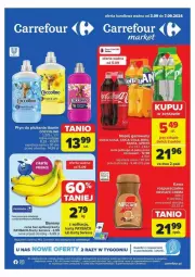 Gazetka promocyjna Carrefour - Gazetka - ważna od 07.09 do 07.09.2024 - strona 1 - produkty: Banany, Coccolino, Płyn do płukania, Fa