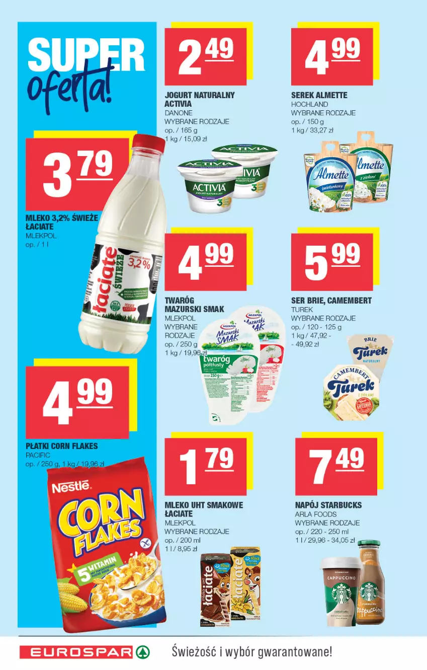 Gazetka promocyjna Spar - EuroSpar - ważna 18.05 do 28.05.2025 - strona 4 - produkty: Activia, Almette, Brie, Camembert, Danone, Hochland, Jogurt, Jogurt naturalny, LG, Mleko, Ser, Serek, Twaróg