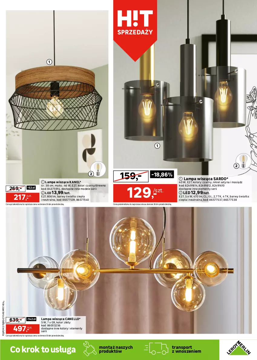 Gazetka promocyjna Leroy Merlin - Gazetka Leroy Merlin - ważna 06.08 do 28.08.2025 - strona 11 - produkty: Lampa, Lampa wisząca, Plafon, Por, Reflektor, Ser, Sport, Tran