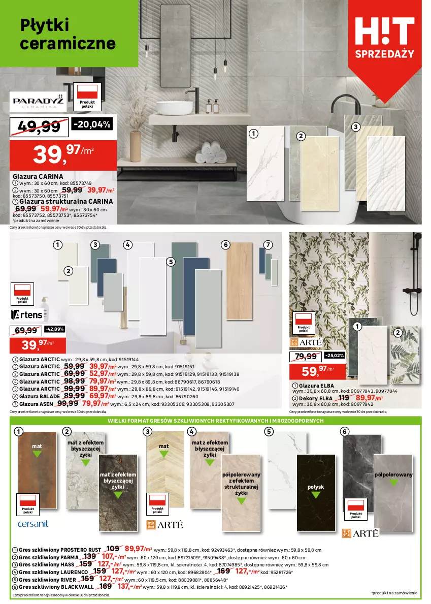Gazetka promocyjna Leroy Merlin - Gazetka Leroy Merlin - ważna 06.08 do 28.08.2025 - strona 12 - produkty: Glazura, Gra, Gres, Gres szkliwiony, Lack, Laur, Lazur, Por, Rust