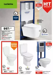 Gazetka promocyjna Leroy Merlin - Gazetka Leroy Merlin - Gazetka - ważna od 28.08 do 28.08.2025 - strona 16 - produkty: Kompakt WC, Bateria umywalkowa, Sok, Ser, Zestaw podtynkowy WC, Miska wisząca, Deska wolnoopadająca, Bateria, Grohe, Miska