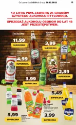 Gazetka promocyjna Netto - Artykuły spożywcze - Gazetka - ważna od 26.10 do 26.10.2022 - strona 13 - produkty: Piwa, Piwo, Sok, Ser, Gin, Gra, Booster, Tymbark, Oshee, Napój