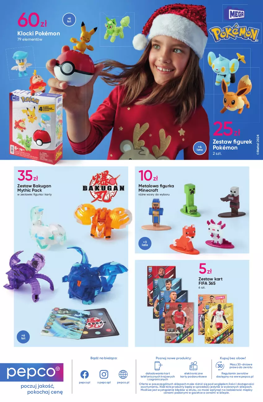 Gazetka promocyjna Pepco - Katalog Zabawki - ważna 04.11 do 24.12.2024 - strona 24 - produkty: Fa, Gra, Klocki, Koc, Mattel, Minecraft, Pokémon, Telefon