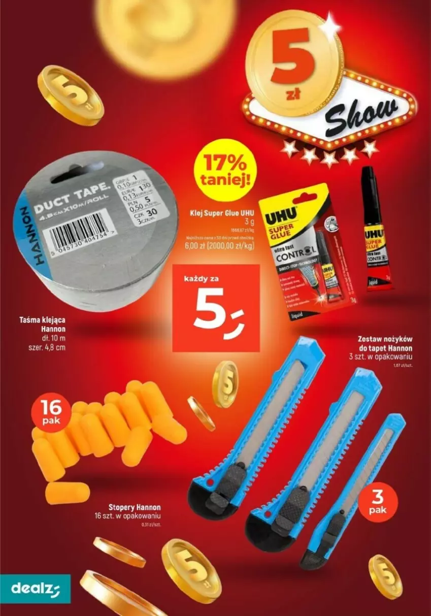 Gazetka promocyjna Dealz - ważna 13.01 do 18.01.2025 - strona 6 - produkty: Klej, Noż, Top, UHU