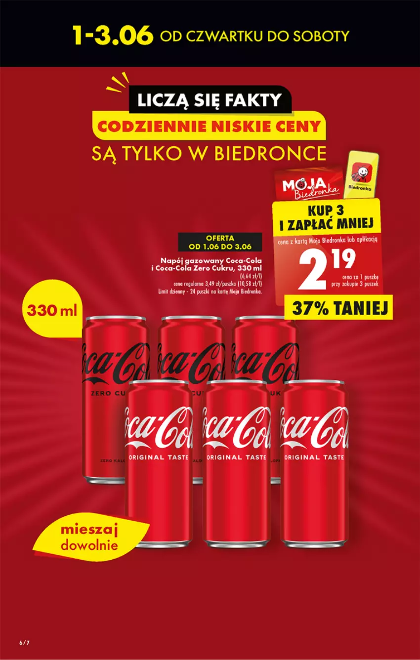 Gazetka promocyjna Biedronka - ważna 01.06 do 07.06.2023 - strona 6 - produkty: Coca-Cola, Gin, Napój, Napój gazowany