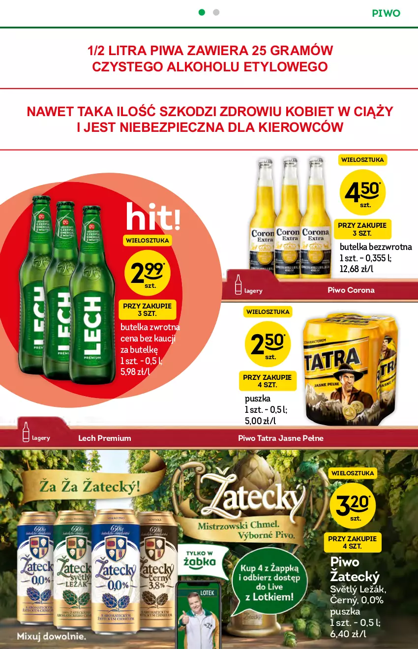 Gazetka promocyjna Żabka - ważna 07.07 do 20.07.2021 - strona 14 - produkty: Gra, Lech Premium, Piec, Piwa, Piwo, Tatra