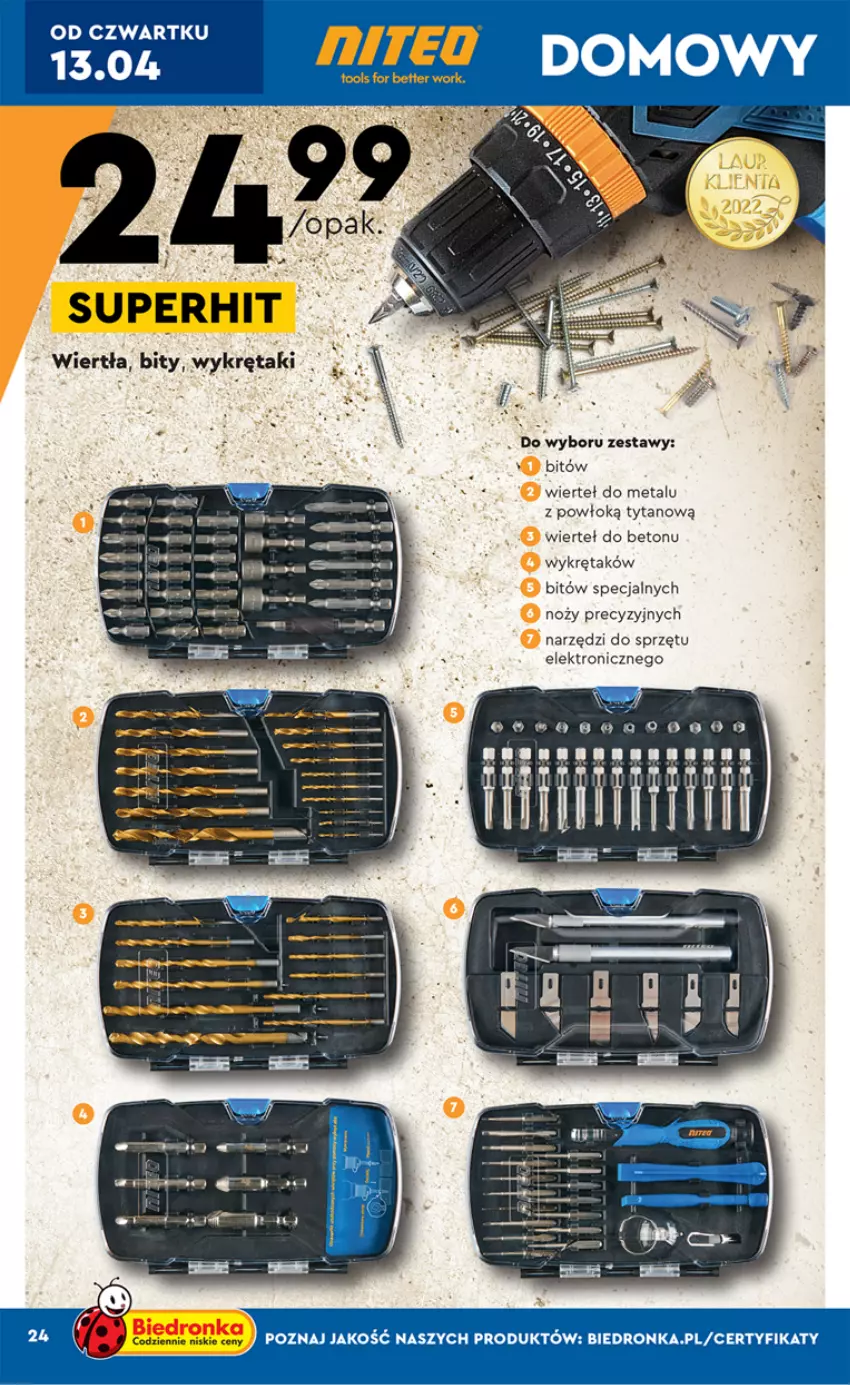 Gazetka promocyjna Biedronka - ważna 11.04 do 26.04.2023 - strona 24 - produkty: Fa, Noż, Tytan