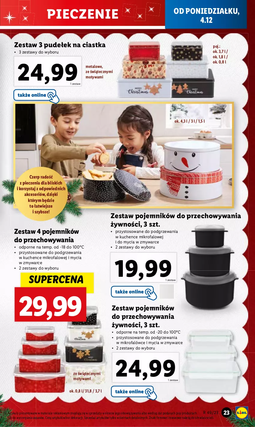 Gazetka promocyjna Lidl - GAZETKA - ważna 04.12 do 09.12.2023 - strona 27 - produkty: Ciastka, Fa, Piec, Pojemnik, Por