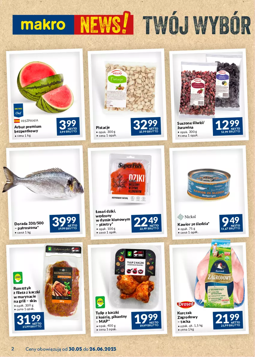 Gazetka promocyjna Makro - Najlepsze oferty - oferta z alkoholem - ważna 30.05 do 26.06.2023 - strona 2 - produkty: Arbuz, Grill, Kawior, Kurczak, Pistacje, Rum