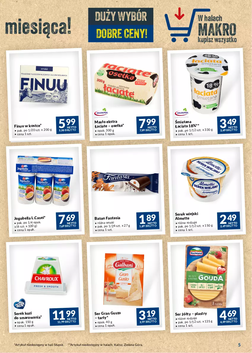 Gazetka promocyjna Makro - Najlepsze oferty - oferta z alkoholem - ważna 30.05 do 26.06.2023 - strona 5 - produkty: Almette, Baton, Bell, Bella, Fa, Fanta, Finuu, Gra, Jogobella, Masło, Ser, Serek, Serek wiejski