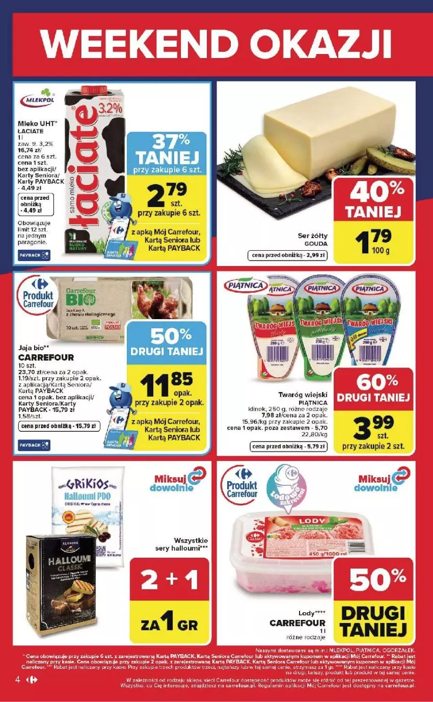 Gazetka promocyjna Carrefour - Gazetka Weekend okazji już od czwartku! - ważna 14.05 do 16.05.2026 - strona 4 - produkty: Fa, Gouda, Jaja, Piątnica, Ser, Twaróg