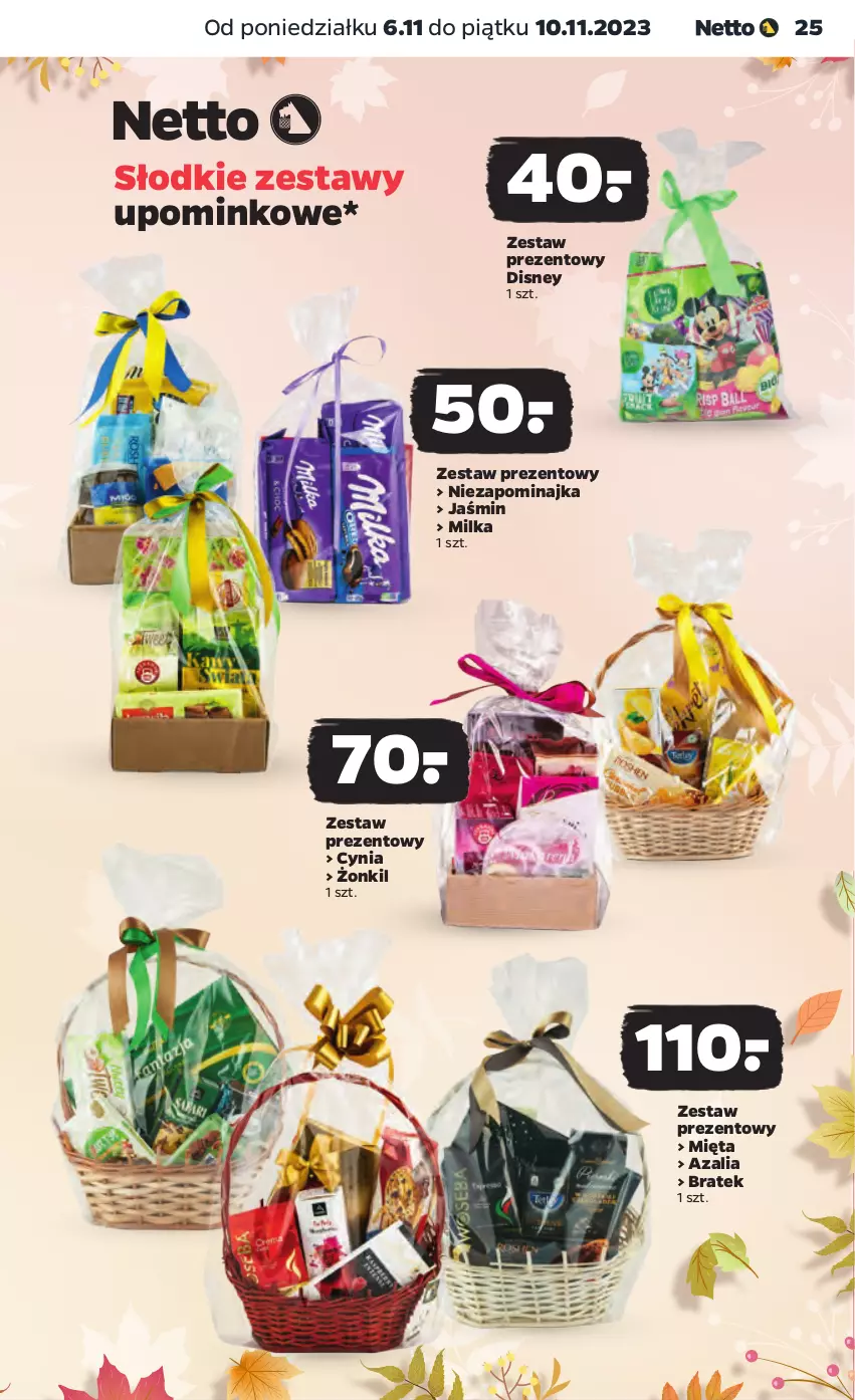 Gazetka promocyjna Netto - Artykuły spożywcze - ważna 06.11 do 10.11.2023 - strona 25 - produkty: Disney, Mięta, Milka, Zestaw prezentowy