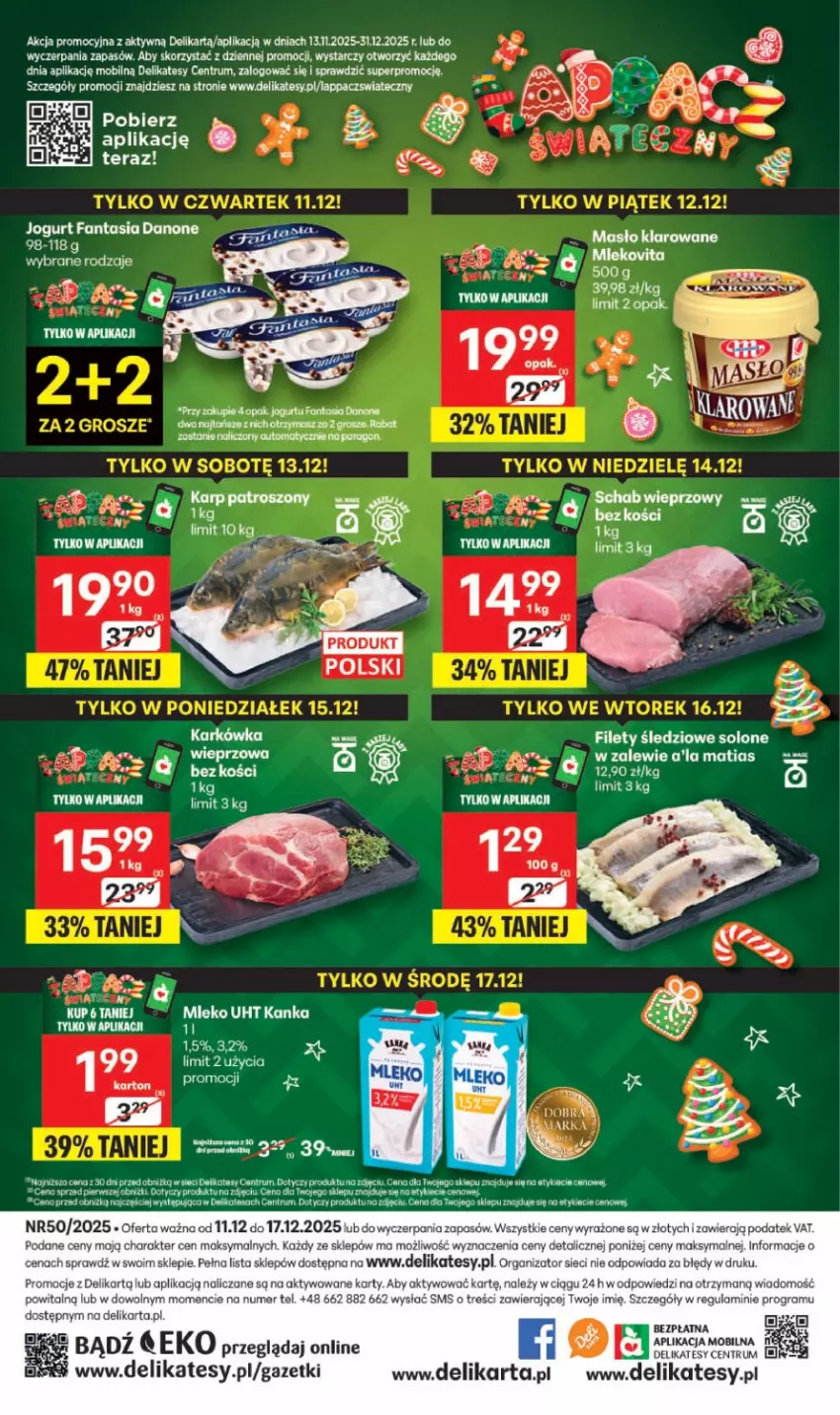 Gazetka promocyjna Delikatesy Centrum - Franczyza DC50 Czwartek - ważna 11.12 do 17.12.2025 - strona 42 - produkty: Gra, Jogurt, Lion, Masło, Masło klarowane, Mleko, Mobil, Rum