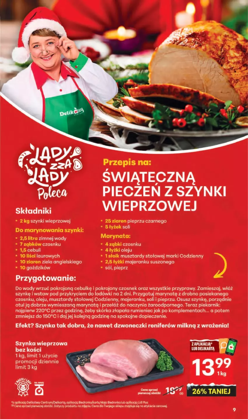 Gazetka promocyjna Delikatesy Centrum - Franczyza DC50 Czwartek - ważna 11.12 do 17.12.2025 - strona 9 - produkty: Czosnek, Laur, Mus, Olej, Piec, Piekarnik, Pieprz, Por, Przyprawy, Renifer, Rum, Sól, Szynka, Szynka wieprzowa, Tera