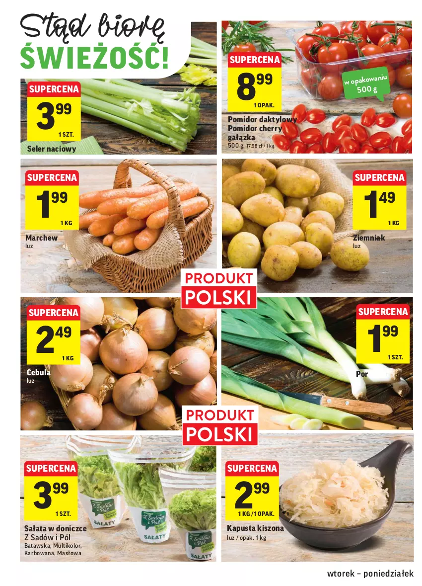 Gazetka promocyjna Intermarche - ważna 11.01 do 17.01.2022 - strona 10 - produkty: Cebula, Masło, Por, Sałat, Seler naciowy