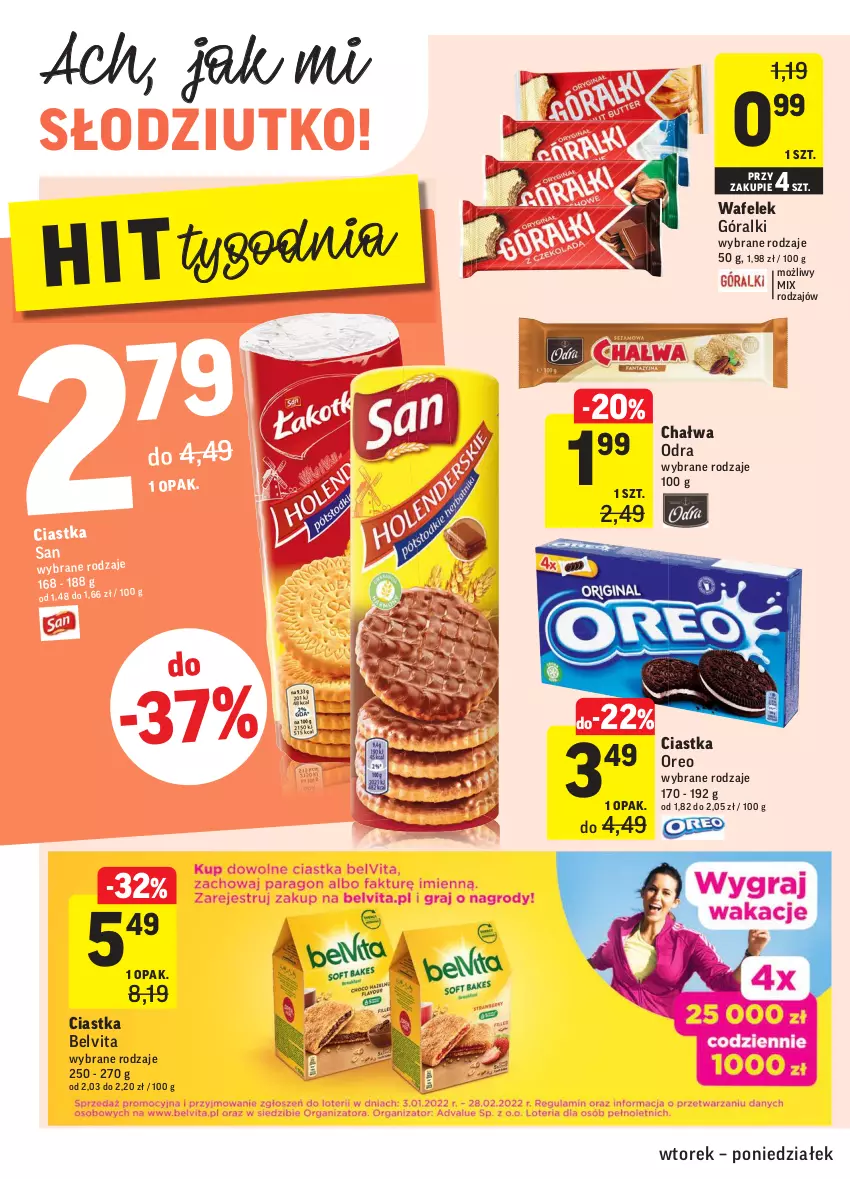 Gazetka promocyjna Intermarche - ważna 11.01 do 17.01.2022 - strona 26 - produkty: BelVita, Chałwa, Ciastka, Góralki, Oreo, Wafelek