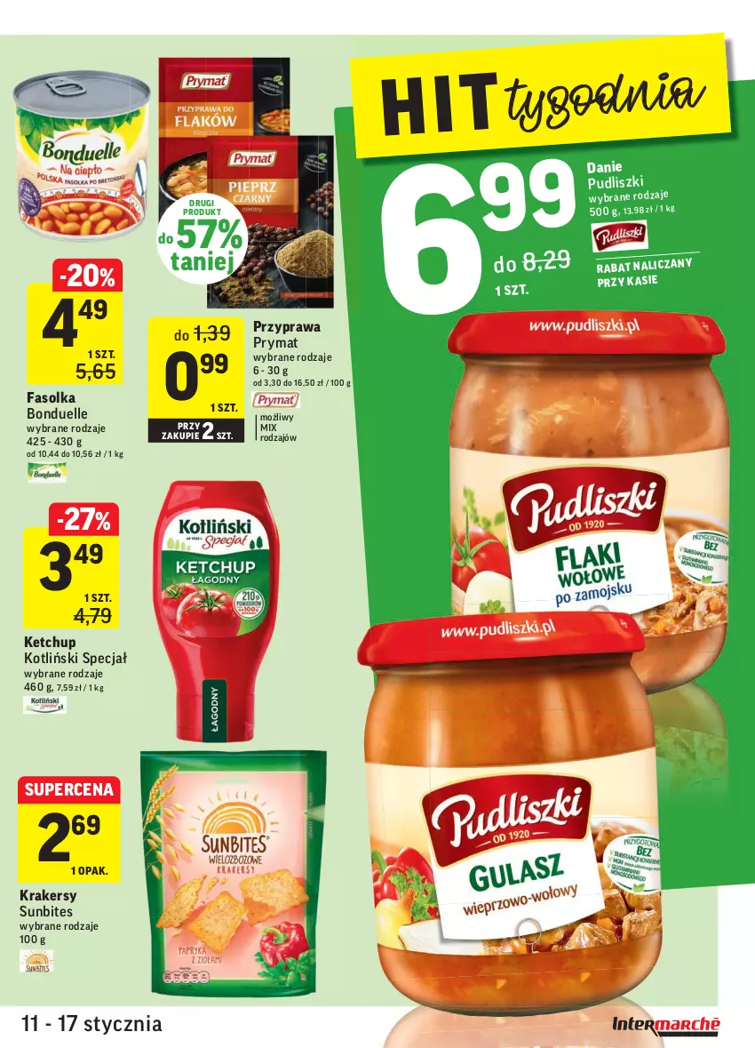 Gazetka promocyjna Intermarche - ważna 11.01 do 17.01.2022 - strona 29 - produkty: Bonduelle, Fa, Ketchup, Krakersy, Prymat, Pudliszki