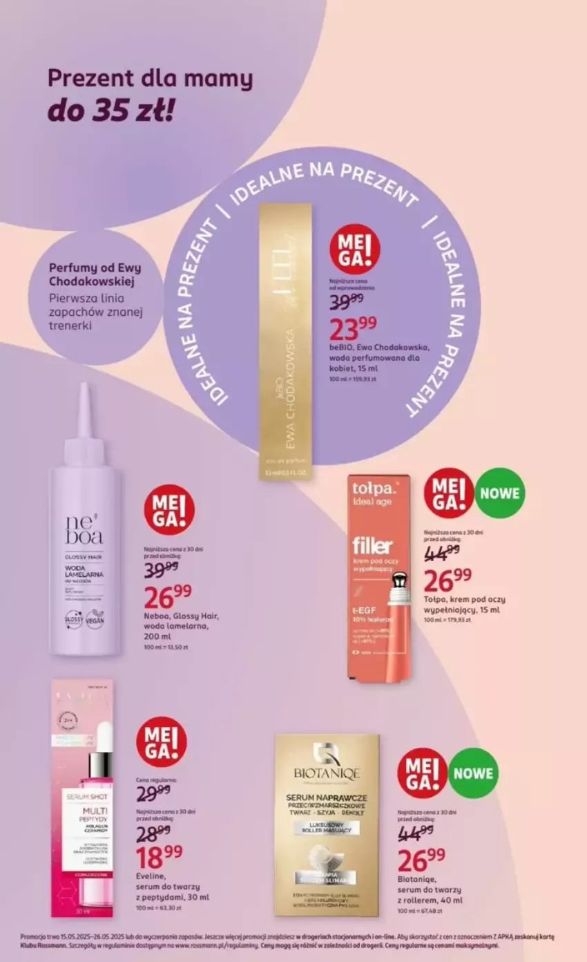 Gazetka promocyjna Rossmann - ważna 15.05 do 26.05.2025 - strona 4 - produkty: Fa, Krem pod oczy, Perfum, Por, Roller, Rum, Ser, Serum, Serum do twarzy, Tołpa, Woda, Woda perfumowana