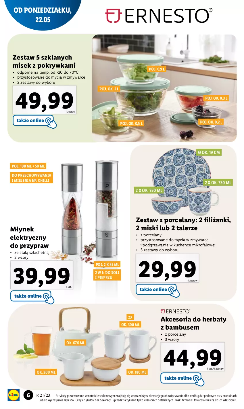 Gazetka promocyjna Lidl - GAZETKA - ważna 22.05 do 27.05.2023 - strona 6 - produkty: Fa, Młynek, Pieprz, Por, Talerz