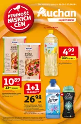 Gazetka promocyjna Auchan - Pewność Niskich Cen Supermarket - Gazetka - ważna od 02.10 do 02.10.2024 - strona 1 - produkty: Gin, Gra, Perełki zapachowe, Olej słonecznikowy, Olej, Lenor
