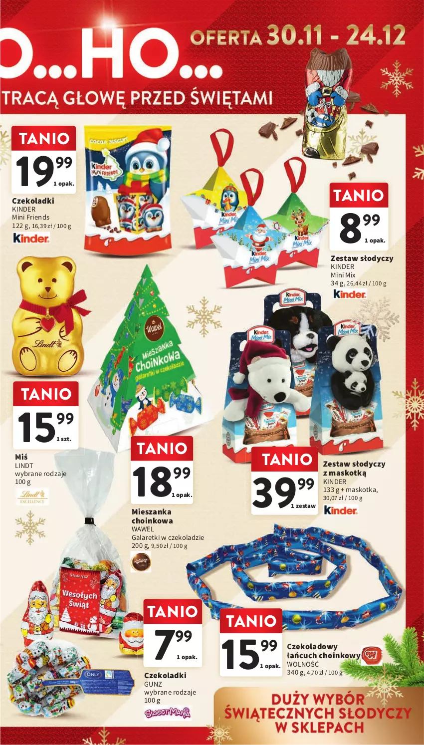 Gazetka promocyjna Intermarche - Gazetka Intermarche - ważna 30.11 do 06.12.2023 - strona 3 - produkty: Gala, Galaretki, Kinder, Lindt, Wawel