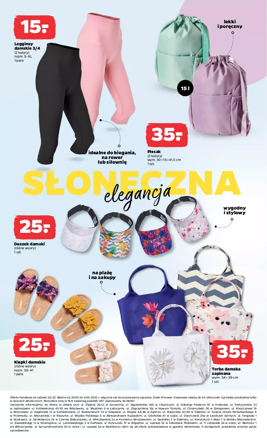 Gazetka promocyjna Netto - Od Czwartku Przemysłowa - ważna 29.05 do 04.06.2025 - strona 9 - produkty: Fa, Gin, Klapki, Kujawski, Legginsy, Plecak, Podlaski, Por, Rower, Sok, Stock, Top, Torba
