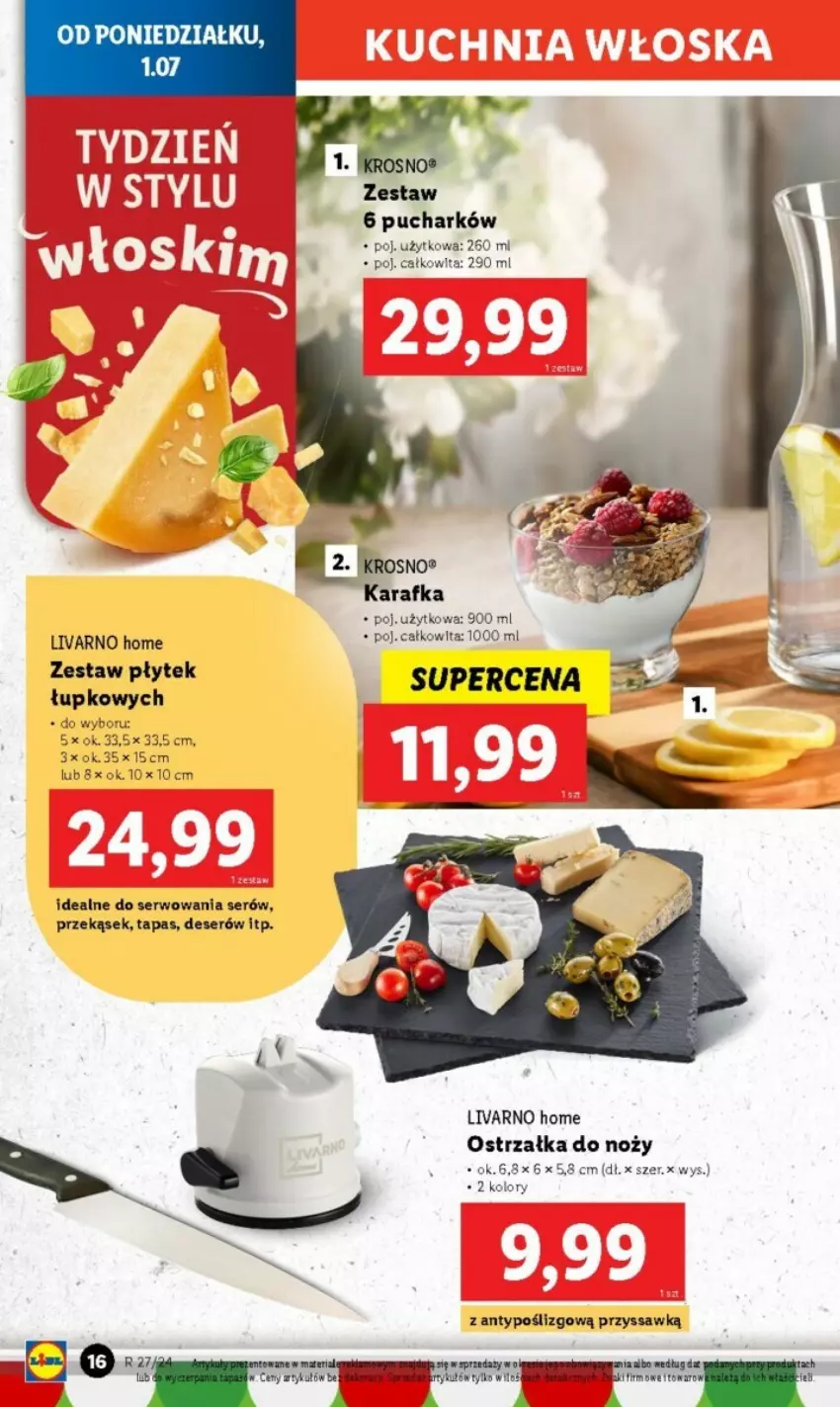 Gazetka promocyjna Lidl - ważna 01.07 do 06.07.2024 - strona 13 - produkty: Deser, Fa, Ivar, Karafka, Noż, Ser