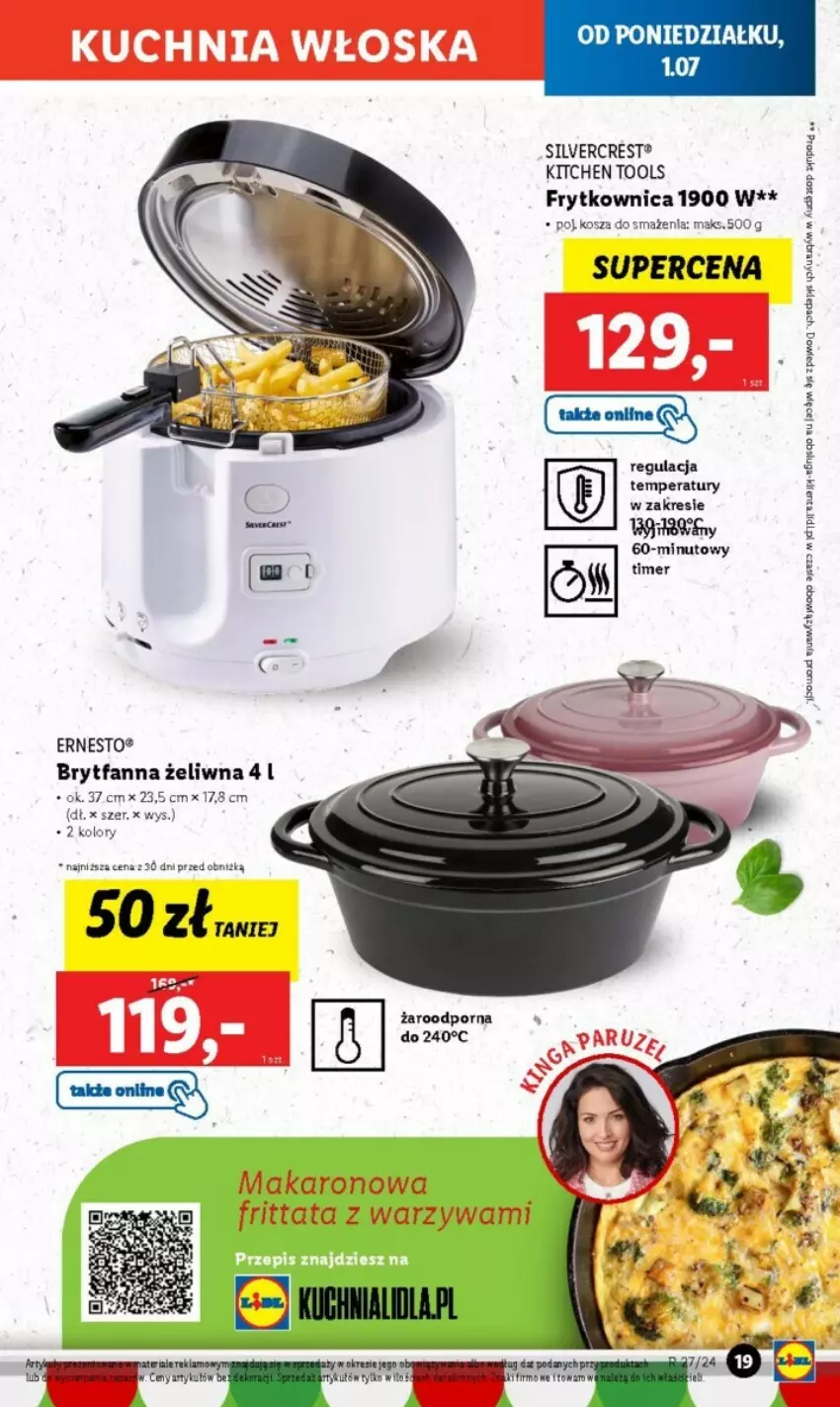 Gazetka promocyjna Lidl - ważna 01.07 do 06.07.2024 - strona 16 - produkty: Fa, Gouda, Kosz, Por, Silvercrest, Warzywa