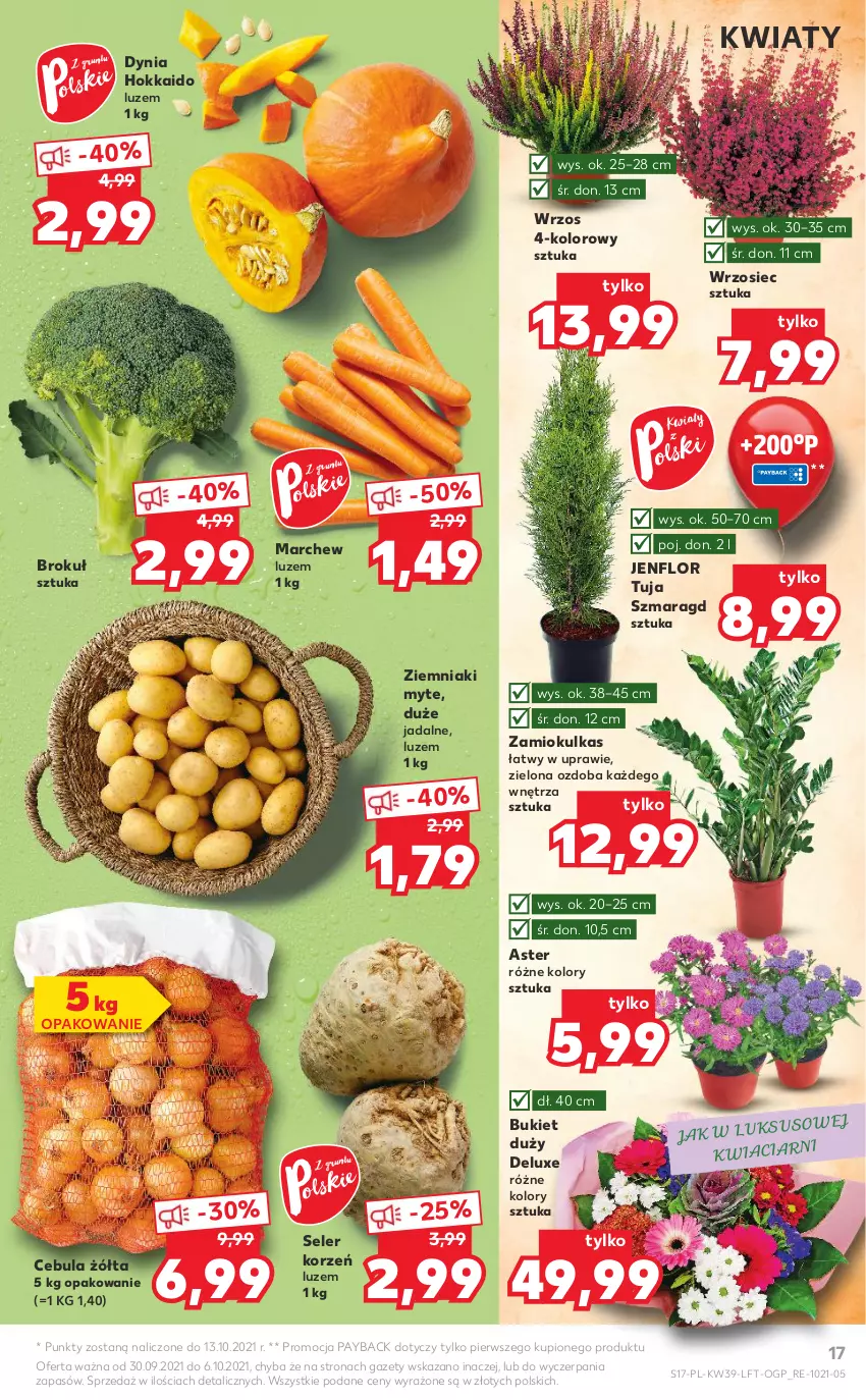 Gazetka promocyjna Kaufland - OFERTA TYGODNIA - ważna 30.09 do 06.10.2021 - strona 17 - produkty: Bukiet, Cebula, Ozdoba, Seler korzeń, Ziemniaki