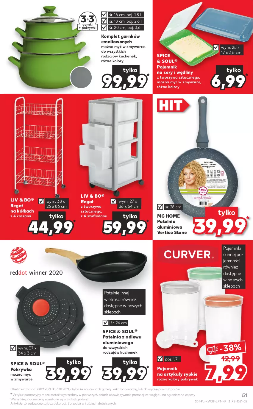 Gazetka promocyjna Kaufland - OFERTA TYGODNIA - ważna 30.09 do 06.10.2021 - strona 51 - produkty: Gra, Kosz, Patelnia, Pojemnik, Regał, Ser