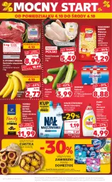 Gazetka promocyjna Kaufland - OFERTA TYGODNIA - Gazetka - ważna od 06.10 do 06.10.2021 - strona 54 - produkty: Kurczak, Tchibo, Banany, Domestos, Makaron, Ciastka, Nałęczowianka, Do mycia naczyń, Danone, Zawieszki, Karkówka wieprzowa, Kawa mielona, Kawa, Actimel, Płyn do mycia naczyń, Tusz, Babuni, Tchibo Family, Fairy, Woda mineralna, Płyn do mycia, Woda, Waga, Fa