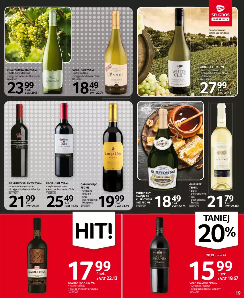 Gazetka promocyjna Selgros - Oferta spożywcza - ważna 21.01 do 03.02.2021 - strona 19 - produkty: Gin, Miód, Miód pitny